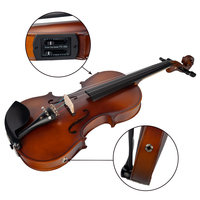 4/4 Electric Acoustic Violin EQ Acoustic Violin Under Saddle Violin Piezo Transducer Ebony Fittings With Cable Case