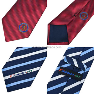 优质定制条纹标志真丝领带厂家直销涤纶校服领带 - Product Image 5