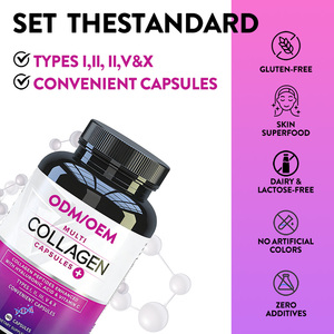 Capsule <span class=keywords><strong>di</strong></span> <span class=keywords><strong>Collagene</strong></span> Multiplo OEM con Etichetta Privata, Peptidi Marini, Acido Ialuronico, Vitamina C, 180 Capsule, <span class=keywords><strong>Integratori</strong></span> <span class=keywords><strong>di</strong></span> <span class=keywords><strong>Collagene</strong></span> per lo Sbiancamento - Product Image 4