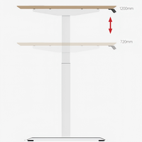 Bureau debout électrique ergonomique moderne à double moteur, hauteur réglable, structure métallique