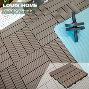 Carreaux de terrasse en bois composite imperméable à l'eau pour balcon, terrasse en bois composite pour extérieur, base en plastique pour bricolage - Product Image 5