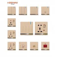 Interruptor y Enchufe de Pared Eléctrico Impermeable con Estándar de Seguridad del Reino Unido, 220V, Estético y de Alta Calidad