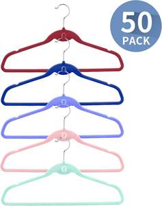 Multi-Color Premium Velvet <strong>Hangers</strong> with <strong>Mini</strong> Hooks Non Slip Space Saving Cascading Clothes <strong>Hangers</strong> - Product Image 3