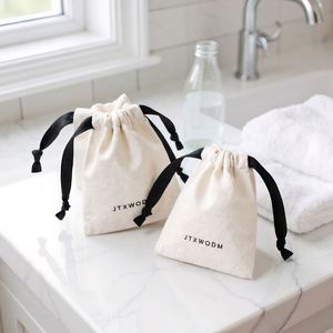 Custom Logo 100% Organic Cotton <b>Canvas</b> Double <b>Drawstring</b> <b>Bag</b> Premium Quality Eco Friendly Reusable Natural <b>Bags</b> Custom Size Gift - Product Image 4