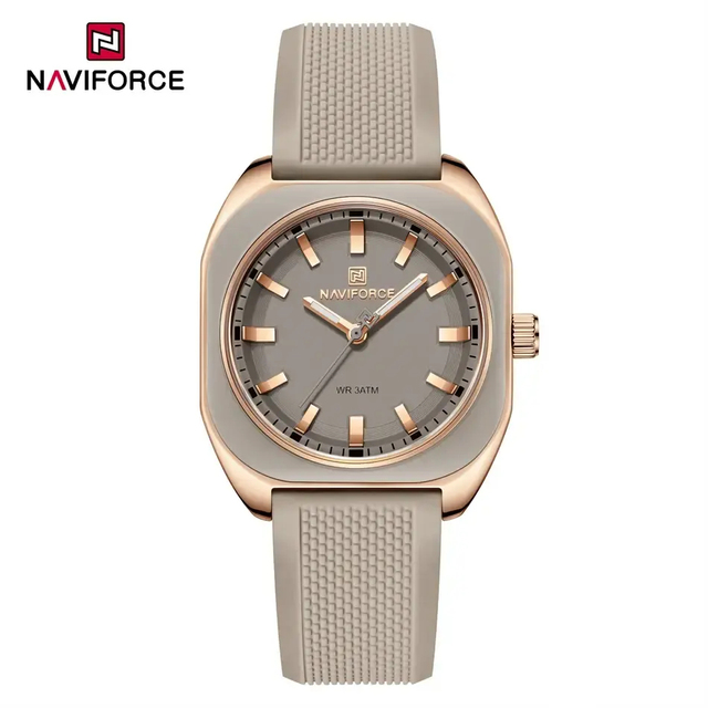 Naviforce NF5061 Simple Lady Quartz Watch Beautiful Silicone Band Luminous Chronometer  Waterproof Watch