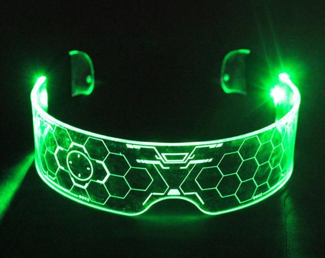 Cool Led Glasses Luminous Sunglasses Cyberpunk Flash Party Glasses Rave Neon Mask Toys Vocal Concert Decorative Glasses DJ