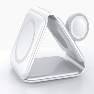 Factory Price 15W Foldable Charging Station 3 in 1 for airpods <b>Wireless</b> Desktop Charging for IPhone14 13 Magnetic Charger - Product Image 4