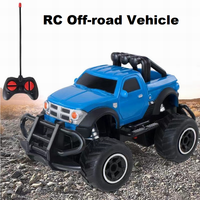 Jouets 1:43 Mini course de dessin animé avec voiture légère RC modèle 2WD véhicule radiocommandé voiture télécommandée hors route pour enfant