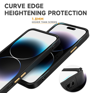 Ốp điện thoại trong suốt chống <span class=keywords><strong>s</strong></span>ốc Fashion Street Celebrity dành cho iPhone 14 15 Pro MAX, in logo OEM, camera tròn đen, chống <span class=keywords><strong>s</strong></span>ốc - Product Image 4