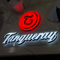 Enseigne publicitaire personnalisée en acrylique 3D avec logo LED, bandes LED, lettres lumineuses en PVC, pour magasins, parcs, bâtiments, entreprises, étanche IP65