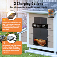 HHD Vente en gros Ouvre-porte de poulailler à énergie solaire intelligent avec minuterie de vision nocturne