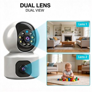 Caméra réseau PTZ sans fil intérieure/extérieure 3MP Ultra HD CMOS avec micro intégré, carte SD, vision nocturne Starlight, résistance à l'eau IP54 - Product Image 1