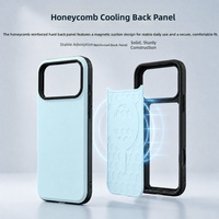 Coque de téléphone portable 18 Pro Max motif animal mat TPU+PC, motif nid d'abeille, anti-rayures, dissipateur de chaleur, compatible