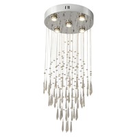 Lustre moderne en cristal pour plafond haut, luminaire de plafond encastré en cristal pour couloir d'escalier, suspensions en cristal pour cuisine