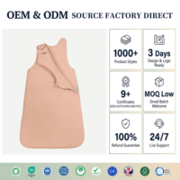 Sac de couchage pour bébé Hongbo, fabricant de marques privées, bouton, impression de logo personnalisé, sac de couchage en mousseline de coton pour bébé de 0 à 24 mois