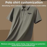 Polo à revers en soie glacée D-Sun-crease-Free, personnalisable avec logo, pour promotion, culture d'entreprise, uniforme d'équipe, tenue de travail, été, unisexe, manches courtes