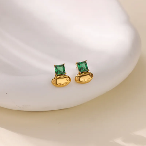 Elegant Women Earrings 304 Stainless Steel Geometric Three Dimensional Flower <b>Simple</b> Daily <b>Jewelry</b> Plated With 18K Real Gold - Product Image 3