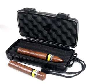 Cigar Humidor Case Waterproof Travel Tobacco Smoking Box Storage 4 Cigars Box Humidor Humidifier For Sigar