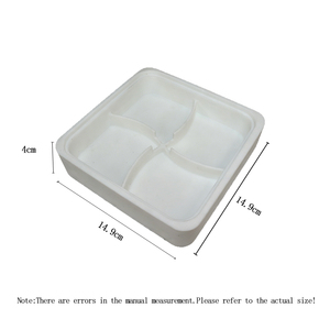 4-Cavity Silicone Ice <b>Tray</b> with Lid for Frozen Food <b>Storage</b> Reusable Non-Stick Modern Creative Square Shape - Product Image 6