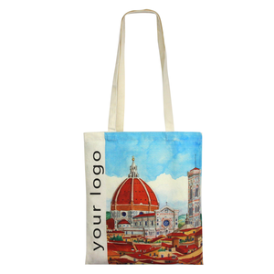 Bolso de algodón reutilizable para <span class=keywords><strong>mujer</strong></span>, bolsa de mano con logotipo personalizado de 8oz, 10oz, 12oz, respetuoso con el medio ambiente - Product Image 1