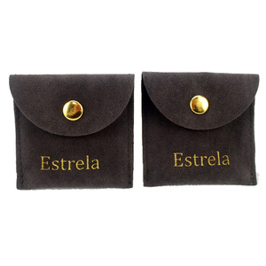 Green Velvet Jewelry <b>Envelope</b> Pouch Faux Suede <b>Gift</b> Wrapping Jewelry Packaging Bags with logo for Jewelry - Product Image 4