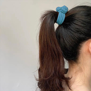 ربطة رأس بعقدة صينية سميكة مزدوجة سميكة من ذيل الحصان بسيط عالي التمدد - Product Image 3