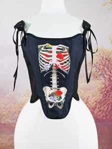 Nuevo sujetador clásico con diseño de esqueleto de espina de pescado, con lazo en la espalda, versátil, con doble tirante, sexy, de tela de lona, con nivel de control firme. - Product Image 1