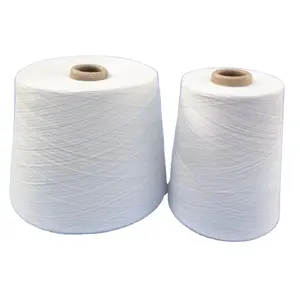 Tc 65/35 80 20 CVC 50 50 60/40 sợi thô trắng PC dệt NE 45S 30S 20S 12/1 32/2 60S chải kỹ poly cotton Polyester pha sợi