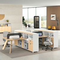 Bureau de direction moderne en bois de luxe, bureau de travail personnalisé avec tiroir et serrure à code pour personnel