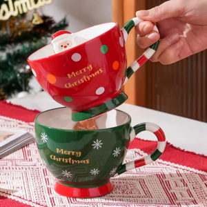 Tasse à petit-déjeuner, tasse de Noël, tasse en céramique à motif de dessin animé, tasse à café créative de Noël - Product Image 4