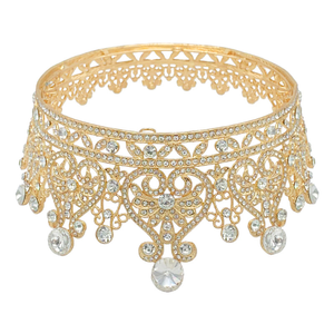 Di lusso in cristallo barocco diadema di nozze per le donne ragazze regale regina corona di compleanno fascia in metallo <span class=keywords><strong>principessa</strong></span> per la sposa copricapi - Product Image 4