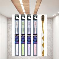 Brosse à dents jetable pour adultes de haute qualité, super douce, en nylon biodégradable, certifiée ISO, emballage sous blister