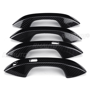 4PCS Couvre-poignées de porte extérieurs intelligents pour voiture avec trou pour clé pour VW Golf 8 MK8 2020-2021 Accessoires de voiture ABS Fibre de carbone Chrome - Product Image 3