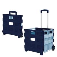 Chariot de courses pliable Uni-Silent Mini à 2 roues, silencieux, en plastique, chariot de rangement, chariot pour monter les escaliers FST25A