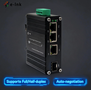 OEM Gigabit Ethernet <strong>Switch</strong> IP40 Aluminum Housing Operates -40&deg;C to 75&deg;C with 12-48VDC Wide Voltage Input Fiber <strong>Switch</strong> - Product Image 2