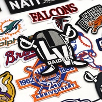 Écussons Brodés Faits Main Thermocollants LOGO d'Équipe de Football Américain de la Ligue des Champions et d'Équipe de Baseball, Écussons d'Applique Sportifs