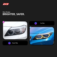 Nouveaux phares LED LKS 55W 6000K pour Z4 E89 2009-2016, lentille laser Angel Eye, DRL blanc/jaune