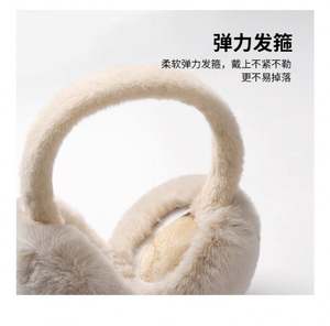 Fashion Portable <b>Earmuffs</b> Outdoor Cold Protection <b>Women</b> Men Faux Fur Ear-Muffs Foldable Earflaps Soft Plush <b>Earmuffs</b> - Product Image 5
