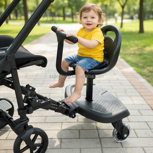 Passeggino 2-in-1 con Telaio in Lega di Alluminio Durevole, Sedile Rimovibile, Pedana Regolabile per Stare in Piedi, Accessorio per Passeggino - Product Image 1