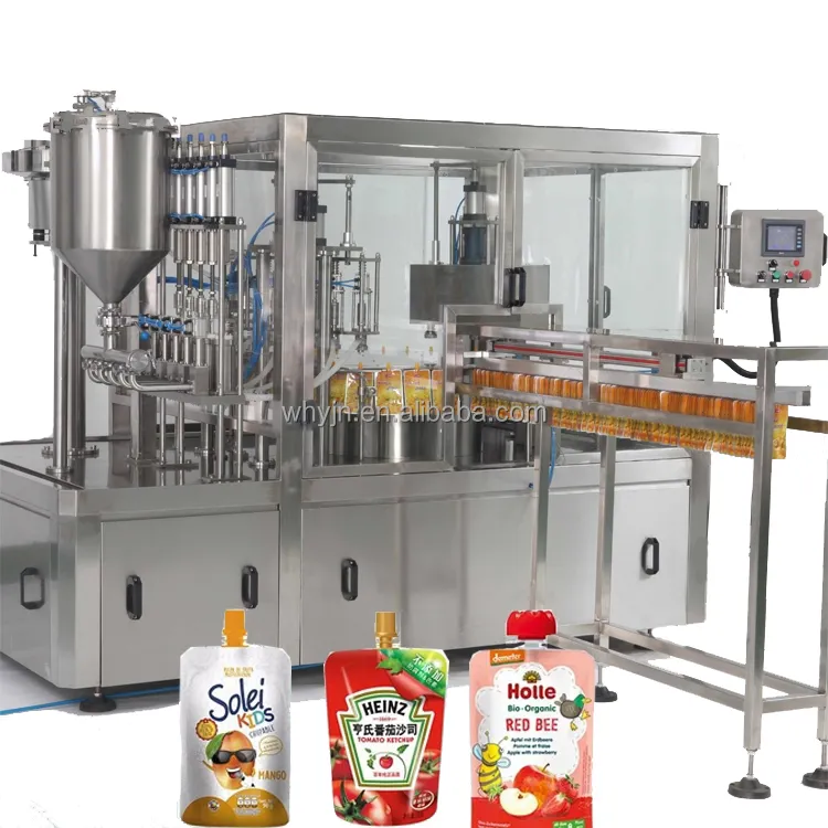 מכונת אריזת חלב yijianuo אוטומטית מכסת doypack ומכשיר מילוי יוגורט בנץ בסין
