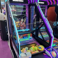 Jeu de tir de basket-ball d'arcade électronique de centre d'amusement intérieur à jetons avec écran et capsule de prix