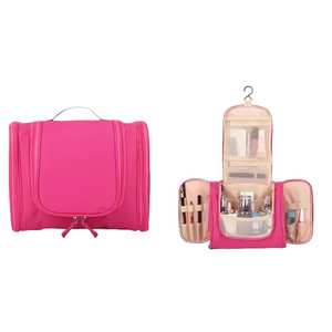 Fabricante BSCI, bolsa de maquillaje de viaje de gran capacidad con cremallera, bolsa organizadora de aseo colgante, Kits de bolsa y estuches de cosméticos personalizados - Product Image 4