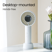 Ventilateur portable mini IMYCOO 4500 mAh avec tête oscillante, rechargeable USB, avec affichage numérique et base