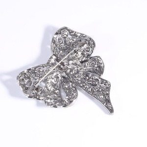 Broches de arco femininos, cor preta, strass, laço, broche, pinos de laço, vintage, joias, acessórios de inverno - Product Image 3