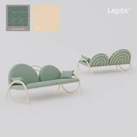 Nouveau canapé de patio en aluminium élégant et résistant aux intempéries pour hôtel, terrasse, resort, villa, balcon, projet commercial