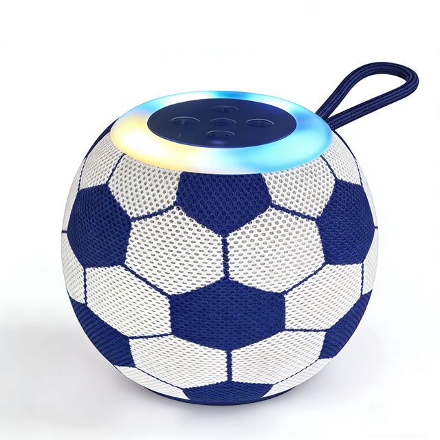 New KD310 Soccer Ball Design BT Speaker with Colorful LED Light Mini Portable Wireless Speaker with Strap Ideal for Travel Party