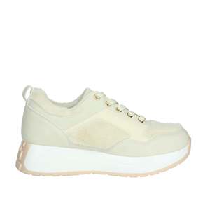 Sneakers pour femmes Laura Biagiotti, couleur beige, taille 37, doublées de fourrure, chaussures tendance - Product Image 4