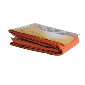 Poncho d'urgence orange 50x80 cm imperméable, réfléchissant et léger, équipement de survie - Product Image 2