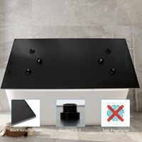 Pommeau de Douche Rectangulaire LED Moderne de Luxe Écologique à Haute Pression et Économie d'Eau avec 2 Modes 16x32 pouces pour Usage Hôtelier