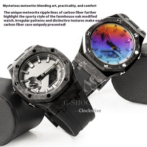 Kit de modification sportif CasiOak Premium en fibre de carbone pour montres GA-<span class=keywords><strong>2100</strong></span>/B2100/GM2100, avec bracelets en caoutchouc fluoré de 22 mm et breloques métalliques - Product Image 2